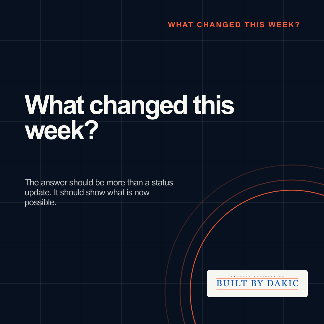 What Changed This Week campaign tile asking what is now possible